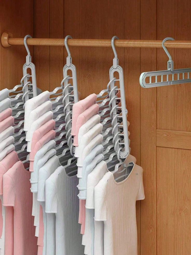 3 pc Magic Rotating Hanger 9 Holes Smart Cloth Organizer